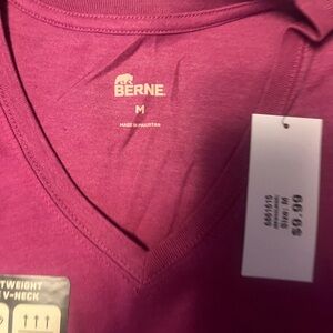 Berne Magenta V-Neck T-Shirt